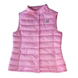 Moncler Liane Gilet Pure Down Vest Pink Size Youth Girls 12